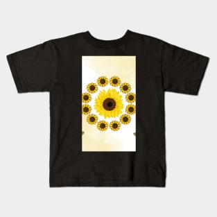 sunflower circle Kids T-Shirt